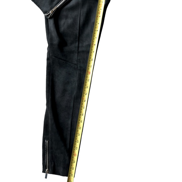 H&M Faux Suede Stretch Pants, With Waist Piping Detail & Ankle Zippers - Picture 7 of 11